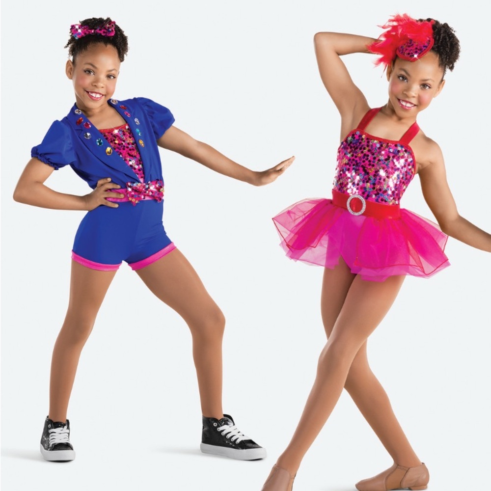 Revolution Pink and Blue Kids Dance Costume